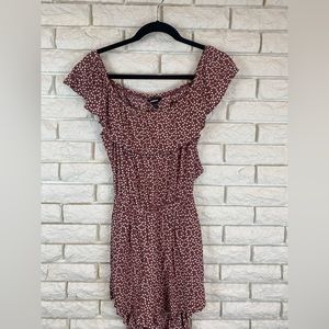 Express Polka Dot Open Back Romper Size Medium